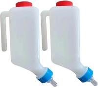 2 X Goat Milk Feeder Hangable Lamb Feeding Bottle Nursing Animal Feeding Farm Bottle Drinking Nipples Petite Animal Lamb Feeder For Feeding Dogs,Cow,Sheep And Goat Lambing
