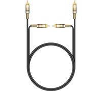 2 x Gold Plated Phono Plugs to 2 Gold Plated Phono Plugs, Bl