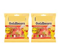 2 x Goldbears 140g Share Size Bags - Mixed Gummies Golden Bears Jelly Candy - Perfect for Parties & Celebrations