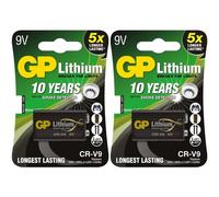 LITHIUM 9V Battery GP CR-V9 U9VL U9VL-J L522 PP3 MN1604 - SMOKE ALARMS ETC...