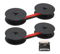 2 x GR4 Universal Nylon Writing Machine Ribbon,Universal Typewriter Ribbon,GR-4 Writing Machine Ribbon Compatible with Olivetti,Two-Tone Red and Black Belt Extended,7 Metres Each