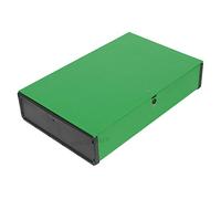 2 x Green A4/Foolscap Lock Spring Box Files 70mm Document Paper Storage Folder
