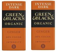2 x Green & Black's Organic Ginger Dark Chocolate Bar 90g