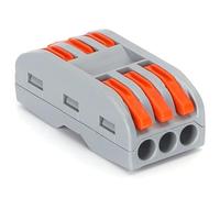 2 x grey and orange terminal block for electrical connections, ideal for electrical installations and secure connections.