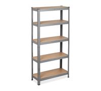 2 x Grey Heavy Duty Shelving Unit Metal Storage Shelves Warehouse Garage Steel