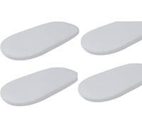 2 x Grey Moses Basket Sheets Fully Fitted - 75 x 30 Moses Basket Bedding - Hypoallergenic Baby Pram Sheets Bedding Elasticated Breathable Easy Care.