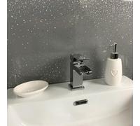 2 x Grey Sparkle Shower Wall Panels 1m x 2400mm x 10mm, Easy to Install 100% Waterproof & Heat Resistant PVC Wet Wall Panels
