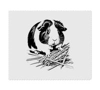 2 x 'Guinea Pig Munching On Hay' Microfibre Lens/Glasses Cleaning Cloths (LC00025579)