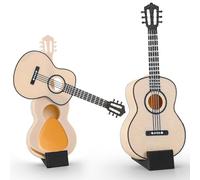 2 x Guitar Picks - Guitar Pick Holder Accessory, 3D Shape Mini Compact Guitar Accessory for Picks - 11 x 4.5 x 1.5 cm, White