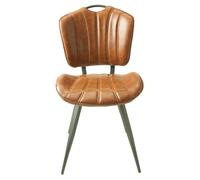 2 x Gustavia Vintage Tan Leather Dining Chair