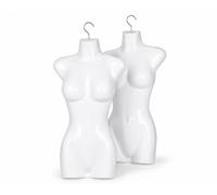 2 X Half Shell With Hooks 66 Cm Female Mannequin Upper Body Half Plastic Torso