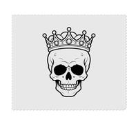 2 x 'Halloween Skull In Crown' Microfibre Lens/Glasses Cleaning Cloths (LC00030077)