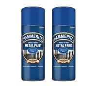 Hammerite Spray Paint for Metal. Direct to Rust Exterior Blue Metal Paint, Smooth Finish. Corrosion Resistant Blue Gloss Paint and Rust Remover, 8 Year Protection - 400ml Aerosol 0.5 SqM Coverage