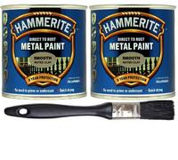 Smoothrite Black Direct TO Rust Gloss Paint 250ml Tin Black 250ml