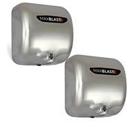 2 x Hand Dryer For Toilets Electric Commercial Automatic Heavy Duty High Speed Steel Wall Mounted Warm Air Drying Machine Washrooms WC