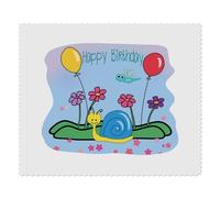 2 x 'Happy Birthday Snail' Microfibre Lens/Glasses Cleaning Cloths (LC00027119)