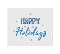 2 x 'Happy Holidays' Microfibre Lens/Glasses Cleaning Cloths (LC00024176)