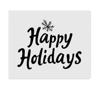 2 x 'Happy Holidays' Microfibre Lens/Glasses Cleaning Cloths (LC00030650)