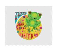 2 x 'Happy Leap Year Birthday' Microfibre Lens/Glasses Cleaning Cloths (LC00025670)