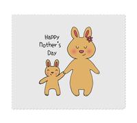 2 x 'Happy Mother's Day Bunnies' Microfibre Lens/Glasses Cleaning Cloths (LC00032576)