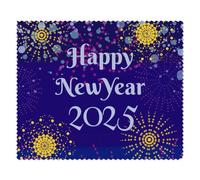2 x 'Happy New Year Fireworks' Microfibre Lens/Glasses Cleaning Cloths (LC00031197)