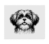 2 x 'Happy Shih Tzu Dog' Microfibre Lens/Glasses Cleaning Cloths (LC00030983)