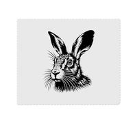 2 x 'Hare Portrait' Microfibre Lens/Glasses Cleaning Cloths (LC00028116)