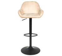 2 x Hawai Oyster Natural Fabric Gas Lift Barstool