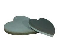 2 x Heart 10" (250mm) Floral Foam Backed Funeral Tribute Wet Foam (3501)