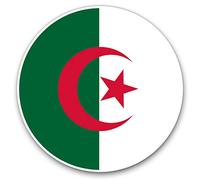 2 x Heart Stickers 10 cm - Algeria Flag Map Fun Decals for Laptops,Tablets,Luggage,Scrap Booking,Fridges #9051