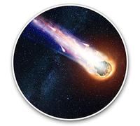 2 x Heart Stickers 10 cm - Comet Asteroid Meteorite Rock Fun Decals for Laptops,Tablets,Luggage,Scrap Booking,Fridges #21069