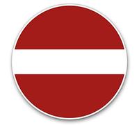 2 x Heart Stickers 10 cm - Latvia Europe Riga Flag Fun Decals for Laptops,Tablets,Luggage,Scrap Booking,Fridges #9138