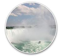 2 x Heart Stickers 10 cm - Niagara Falls Canada Travel Fun Decals for Laptops,Tablets,Luggage,Scrap Booking,Fridges #8227