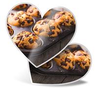 2 x Heart Stickers 7.5 cm - Home Baking Chocolate Muffins Tin Laptop Tablet Luggage Scrapbook #45348