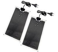 2 x Heating Pads for Glass Containers, Aquarium Heating Pad, Adjustable Heating Pad for Reptiles with Temperature Control for Reptiles, Snakes, Spiders, Caterpillars, Lizards, Geckos (7 W)