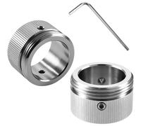 2 x Heating Thermostat Adapter Made of 304 Stainless Steel with Hex Key, Radiator Thermostat Adapter to M30 x 15, Inner Diameter 22 mm Thermostat Head for Ra, Rav Interface