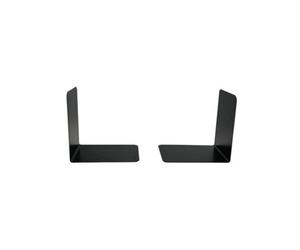 2 X Heavy Duty 140 X 140mm Metal Bookends In Black