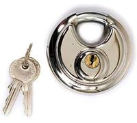 2 X Heavy Duty 70mm Shackle Disc Padlock Lock With Keys Stainless Steel