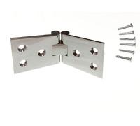 2 X Heavy-Duty Chromed Counter Flap Backflap Hinge with Screws