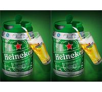 2 x Heineken beer barrel 5L DraughtKeg 5% vol.