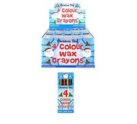 2 X Henbrandt 12 XMAS CHRISTMAS 4PK WAX CRAYONS CHILDREN LOOT GOODY PARTY BAGS FAVOUR PINNATA FILLERS TOYS