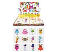 2 X Henbrandt Monsters Temporary Tattoos for Children 24 Assorted Designs Perfect Party Bag Filler & Gift Idea for Children (Pack of 24)