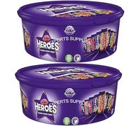 2 x Heros Chocolate Tub 550g Perfect For Birthday, christmas, New year 2025.(NEW PACK)