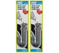 2 x HG Drain and Plug Hair Unblocker - 450ml
