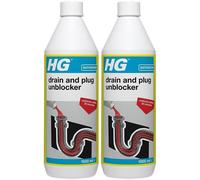 2 x HG Drain And Plug Unblocker Blockages Effectively Liquid Cleaner - 1Litres
