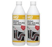 2 x HG Kitchen Drain And Plug Unblocker - 1 Litre