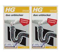 2 x HG Kitchen Duo Unblocker Kitchen Sink Quick And Powerful Drain Unblocker - 2 x 500ml