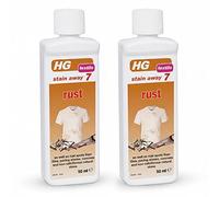 2 x HG Textile Stain Away No.7 Rust Stain Remover 50ml - Removes Rust Stains from Clothes, Textiles, Fabric & Upholstery, Powerful Laundry Cleaner for Washable Materials and Home Laundry Use