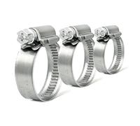 2 x High Grade Worm Drive Jubilee Hose Clamps, 12mm Band W1 Coated Hose Clips [ 20-32mm ]