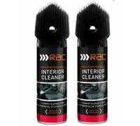 2 x High Performance Interior Car Seat Upholstery Dry Foam Cleaner & Brush 400ml